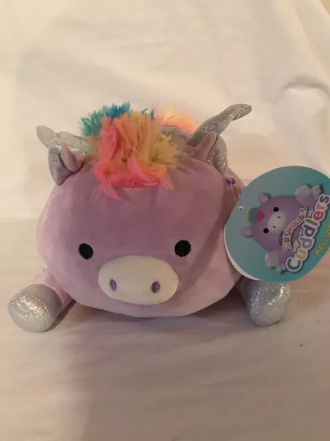 NWT Kellytoy Squishmallow Cuddlers Stefani Pegasus 9" Stackable Laying Plush