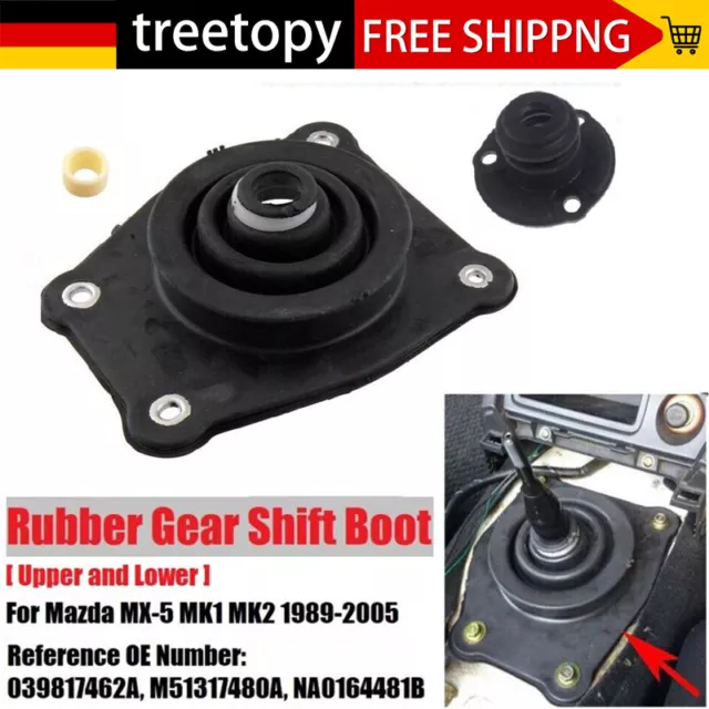 Gear Lever Shift Gear Shift Boot Gaiter Kit Set für Mazda MX-5 MK1 MK2 1989–2005