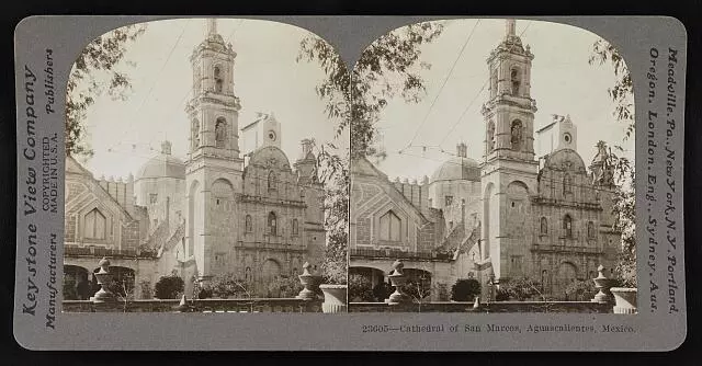 Mexico Cathedral of San Marcos, Aguascalientes, Mexico Old Historic Photo