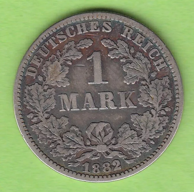 Kaiserreich 1 Mark 1882 G, besserer Jahrgang nswleipzig