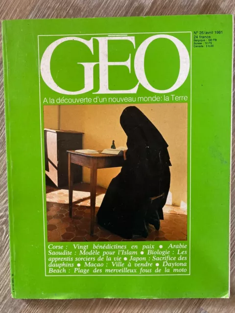 Magazine Geo n°26 - avril 1981 - Bon état