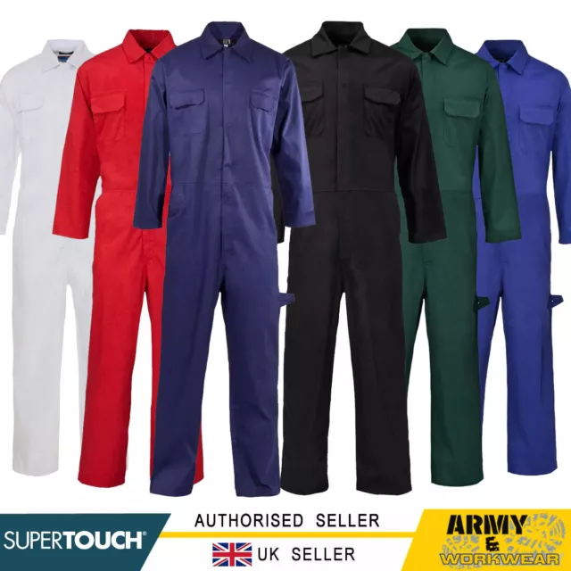 Boilersuit Overall Coverall Mens Workwear Stud Front Mechanic Student College