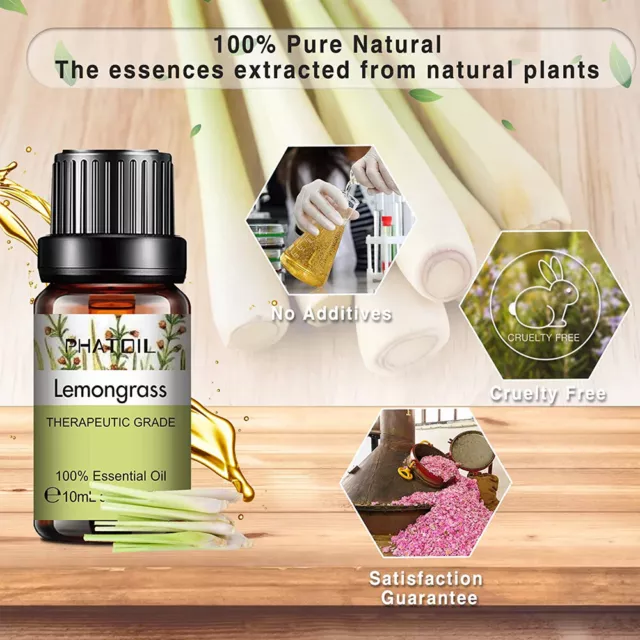 10ML Natur Rein Ätherische Öle Aromatherapie Duftöl für Diffuser,Luftbefeuchter 3