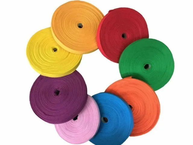 KRAFTZ® 50 Metres Rolls Cotton Tape 25mm 1" Craft Bunting Dressmaking Sewing