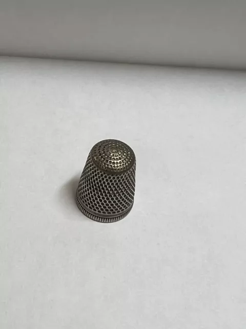 Sterling Silver Thimble-Anchor Hallmark Size 10 No Holes Vintage Antique