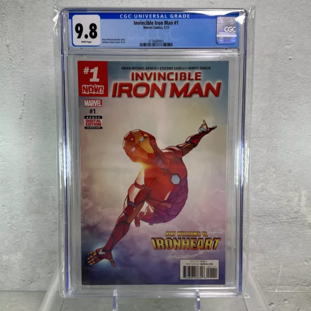 INVINCIBLE IRON MAN #1 (2017) CGC 9.8 NM/MT 1st print Riri Williams Ironheart WP