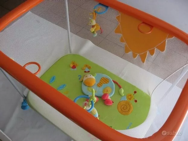BOX BREVI PIEGHEVOLE per Bambini Arancione Box Brevi Soft & Play