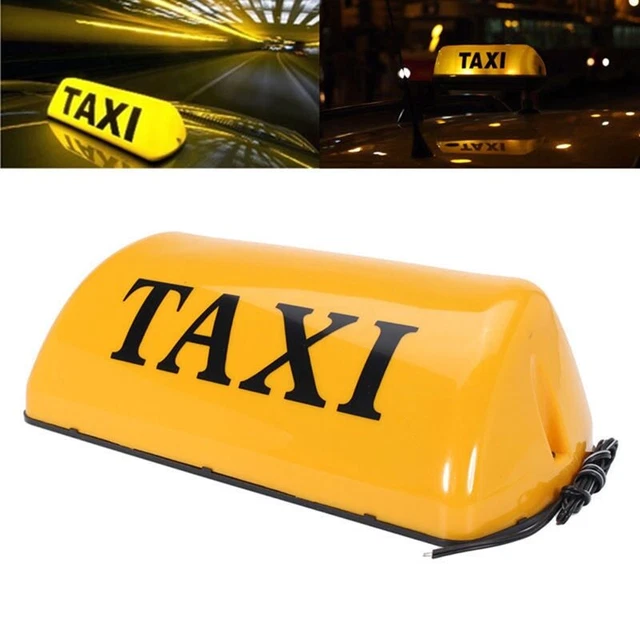 12V Taxi Cab Sign Roof Top Topper Car Magnetic Lamp LED Light Waterproof TAXI