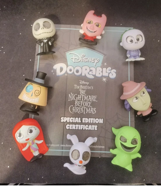 DISNEY’S NIGHTMARE BEFORE Christmas Doorables Black Light Figure Set
