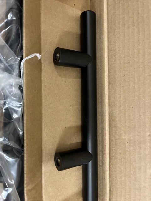 Black Steel 12 Inch Heavy Duty Sliding Barn Door Hardware Handle Pull