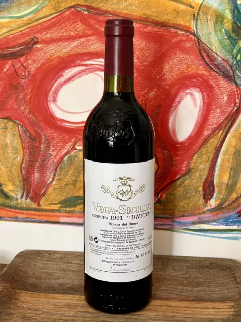 Botella Vino VEGA SICILIA “ÚNICO” Cosecha 1991. En perfecto estado