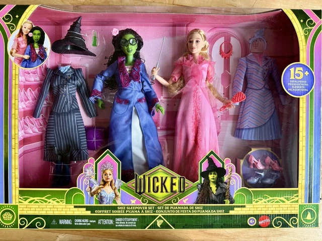 WICKED FOR GOOD Glinda And Elphaba Sleepover Set Brand New Hard To Find