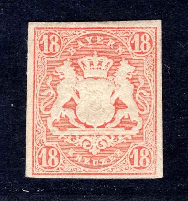 BAYERN 1867 19 * TADELLOS 18 KREUZER WAPPEN geprüft RICHTER (M4791