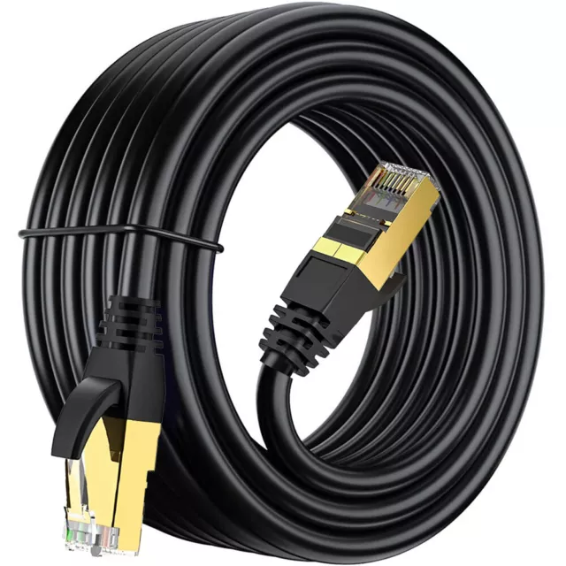 10m 20m Cat8 Network Ethernet Cable Shielded Lan RJ45 Cables 40Gbps - AU Stock
