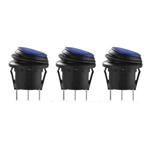 Wasserdichter Wippschalter 20A 12V SPST 2 Terminal für Auto ATV mit blauer LED