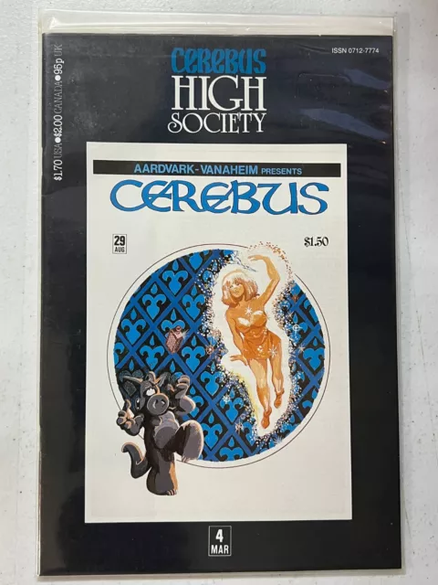 Cerebus High Society 1990 series # 4 Aardvark-Vanaheim comics | Combined Shippin