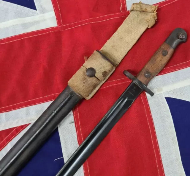 Rare Australian M1907 bayonet  1917 with double seamed 1920 scabbard by Lithgow