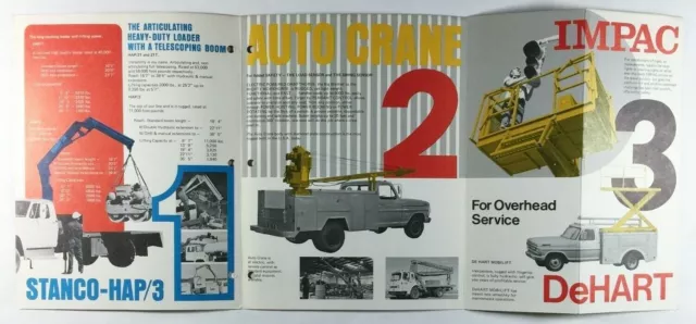 Vintage DeHart Ad Brochure Mobile Cranes Lifters Loaders Mobilift 1970s 3