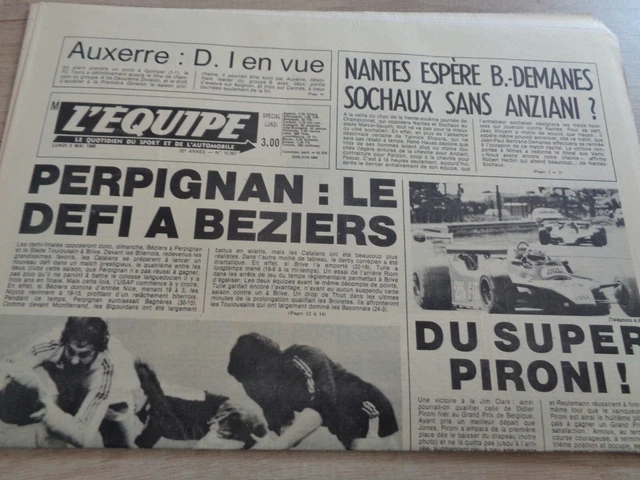 EQUIPE 12455 26.05.1986 RUGBY XV TOULOUSE bat AGEN FOOT COUPE MONDE Les