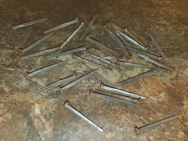 Antique - Raisin Head Square Nails 1.5" - Set (20) - Antique Estate Salvage