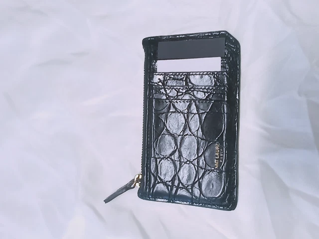 SAINT LAURENT Zip Fragment Card Case.