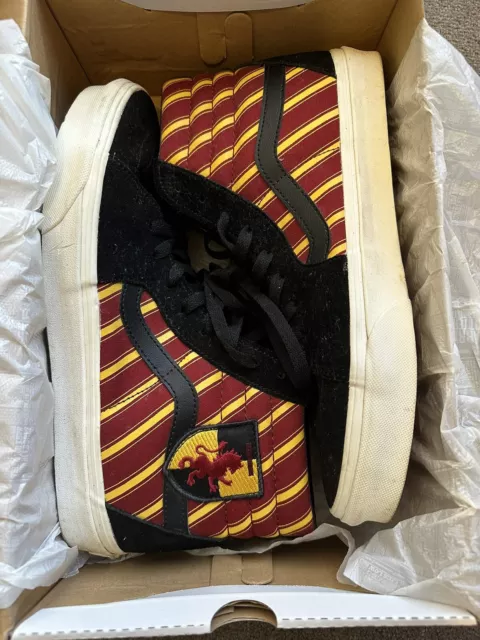 Vans x Harry Potter Gryffindor Sk8-Hi High Top Skate Shoes Size Mens 12 Black