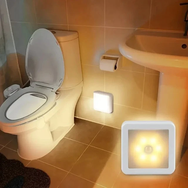 2X LED MOTION Sensor Lights PIR Wireless Night Light Battery Cabinet ...