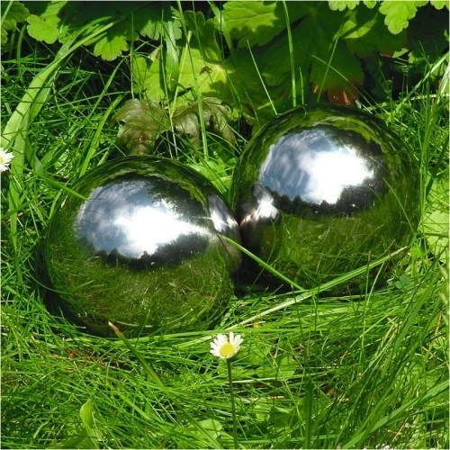 Dekokugel-Set Edelstahl Glänzend – 4 Kugeln (10, 15, 20 Cm) – Für Garten, Balkon, Teich – Spetebo Dekokugel-Set Edelstahl Glänzend – 4 Kugeln (10, 15, 20 Cm) – Für Garten, Balkon, Teich – Spetebo
