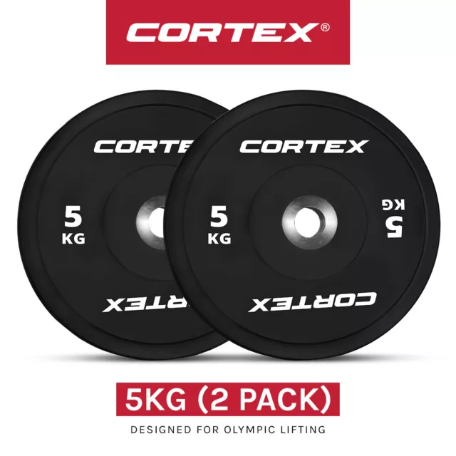 NEW CORTEX 5kg (Pair) Competition Bumper Weight Plates IWF Commercial Grade