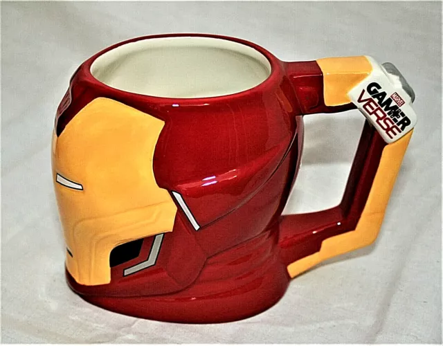 Marvel Comics Iron Man Head Gamer Verse Figural Ceramic Coffee Mug Cup New NOS 2