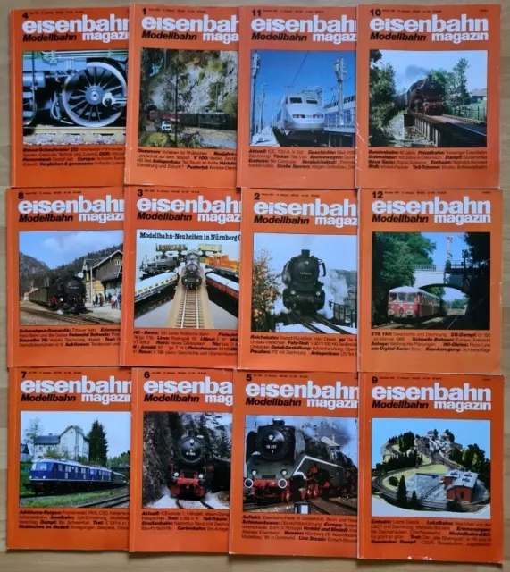 12x Eisenbahn Modellbahn Magazin 1989 komplett Zeitschrift Miniatur Zeitschrift