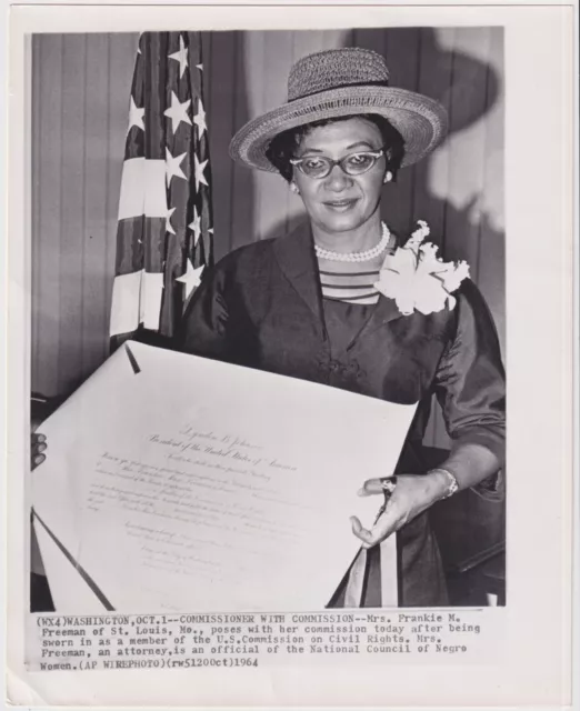 MRS. FRANKIE M. FREEMAN of COMMISSION ON CIVIL RIGHTS * 1964 CIVIL RIGHTS photo