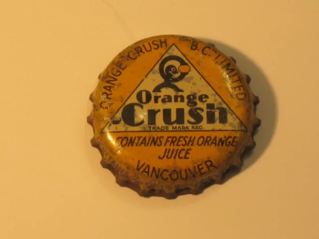 Orange Crush Cork Bottle Cap Orange Crush B.C. Vancouver