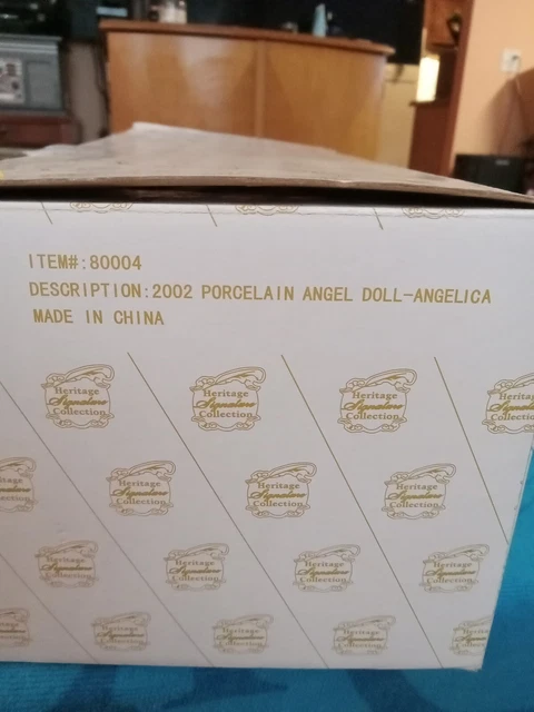 2002 The Heritage Signature Collection Porcelain Angel Doll Angelica With Wings 4