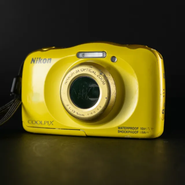 Nikon Coolpix W100 13.2Mp Waterproof digital Camera Yellow 3x Zoom, 1080p video