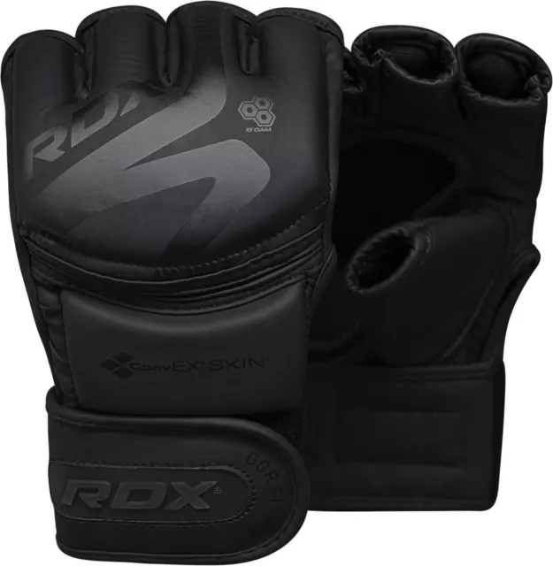 RDX Leder MMA Grappling Handschuhe Kampfsport Grappling Boxen Boxsack AT