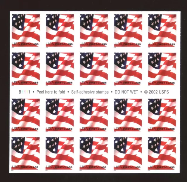 US Stamps - Booklet of 20 - Sc#3623a - U. S. Flag, Convertible Booklet - MNH