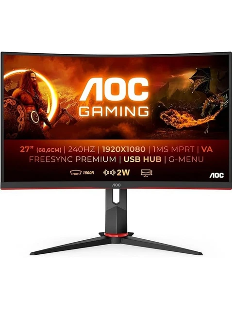 AOC C27G2ZE 27 Zoll Full-HD Gaming Monitor (0,5 ms Reaktionszeit, 240 ...