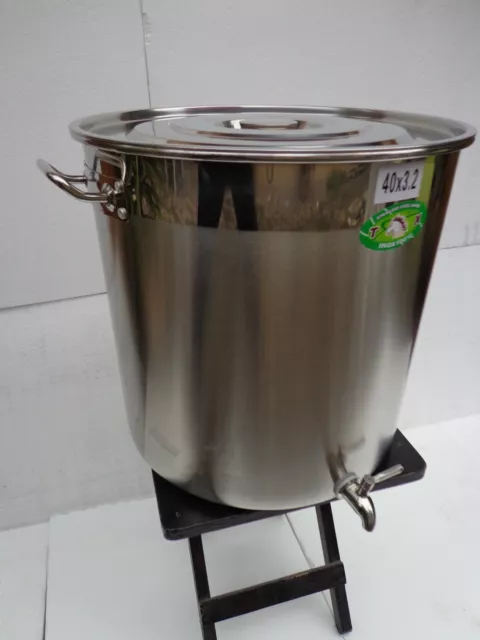 FAITOUT MARMITE GEANTE 50L inox avec robinet brassage biere cidre jus pomme pro