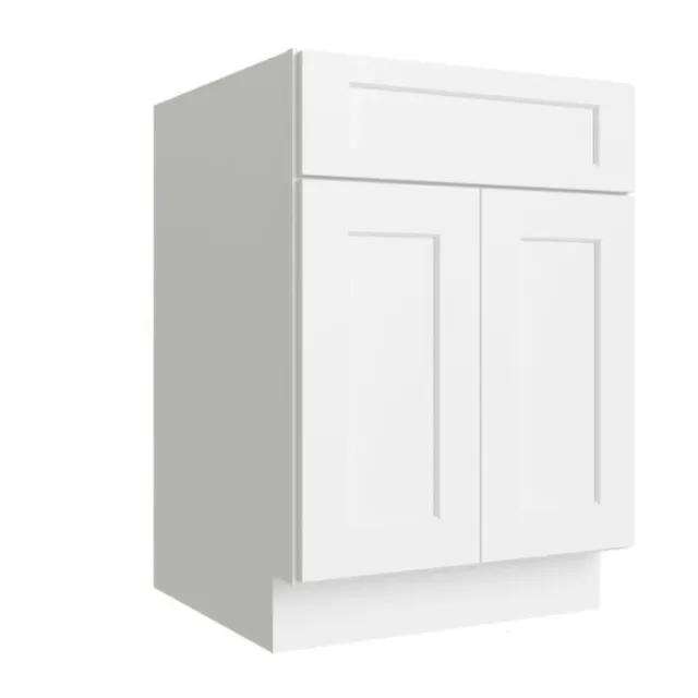 27"Wx24"Dx34.5"H  Base Kitchen Cabinet - White Shaker