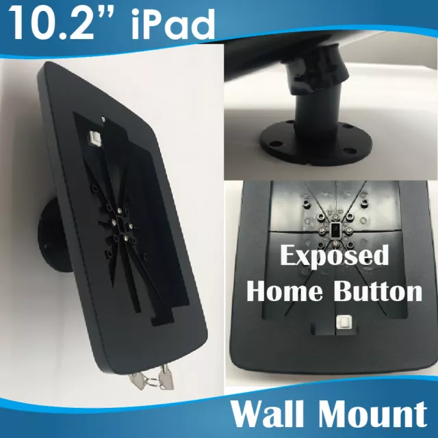 10.2" iPad Lockable Wall Mount iPad Stands iPad Holder Holders Gen7/8/9