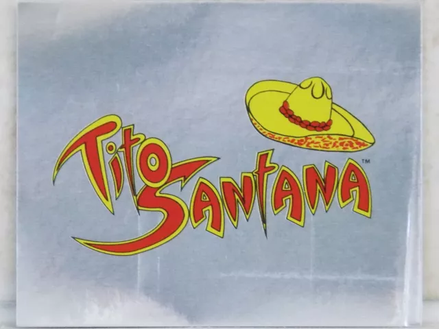 Wwf Tito Santana Merlin 1990 Foil Sticker 68 Wrestling Wwe Superstars Wcw
