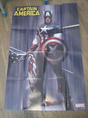 Promo Poster - Captain America by Alex Ross - Marvel 2018 - Holding Flag  ZPO2