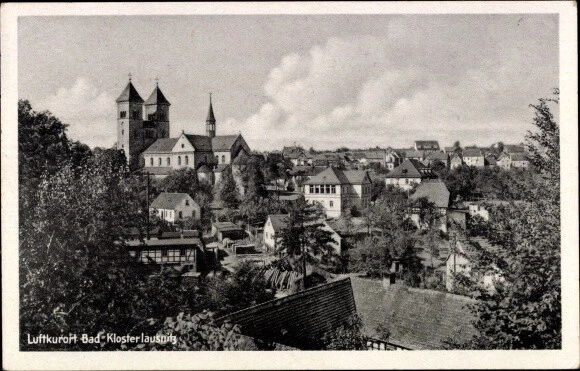Ak Bad Klosterlausitz Thüringen, Ortsansicht, Kirche - 3616729