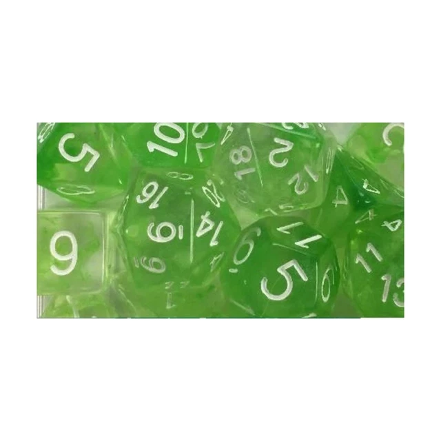 Role 4 Initiative Polyhedral Dice - Slime Green w/White, Arch'd4 (7) (US IMPORT)