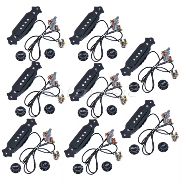 8 Sets Electric Guitar Pickup With Knobs Prewired for Cigar Box 4 String Guitar