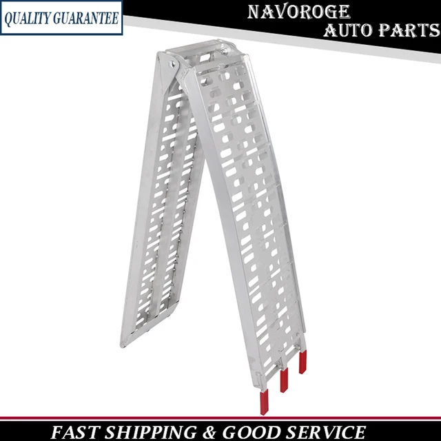 1x Aluminum 7.5' Folding Loading Ramp Lawnmower ATV Truck Motorcycle Ramp Bike