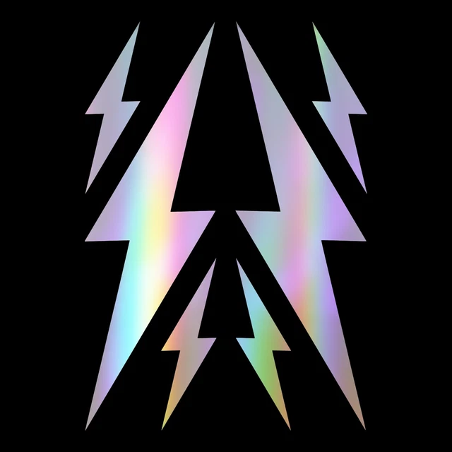 Lightning Bolts Sticker - Multi Pack Decal - Select Chrome Color And Size