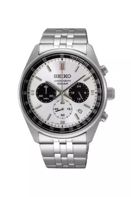 Seiko Men's Chronograph Dress Watch | 40mm | Water Resistant | SSB425P1