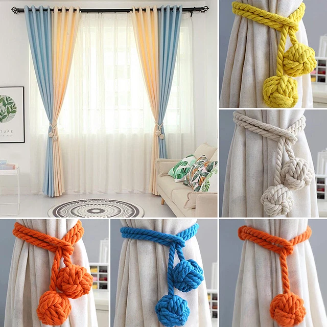 Curtain Tie Backs Tiebacks Braided Window Holdbacks Rope Home Curtain Ornament